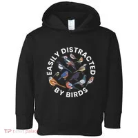 Easily Distracted By Birds Birdwatching Bird Owner Toddler Hoodie thumb 0