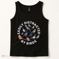 Easily Distracted By Birds Birdwatching Bird Owner Tank Top thumb 2
