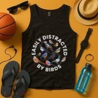 Easily Distracted By Birds Birdwatching Bird Owner Tank Top thumb 4