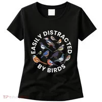 Easily Distracted By Birds Birdwatching Bird Owner Women's T-Shirt thumb 0