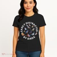 Easily Distracted By Birds Birdwatching Bird Owner Women's T-Shirt thumb 4