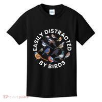 Easily Distracted By Birds Birdwatching Bird Owner Kids T-Shirt thumb 0