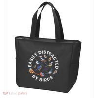 Easily Distracted By Birds Birdwatching Bird Owner Tote Bag thumb 3