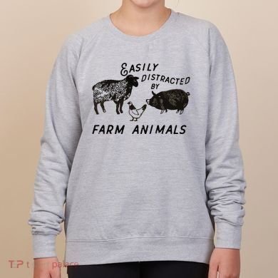 Easily Distracted By Farm Animals Women's Sweatshirt