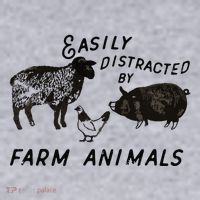 Easily Distracted By Farm Animals Women's Sweatshirt thumb 2