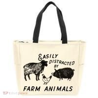 Easily Distracted By Farm Animals Tote Bag thumb 0