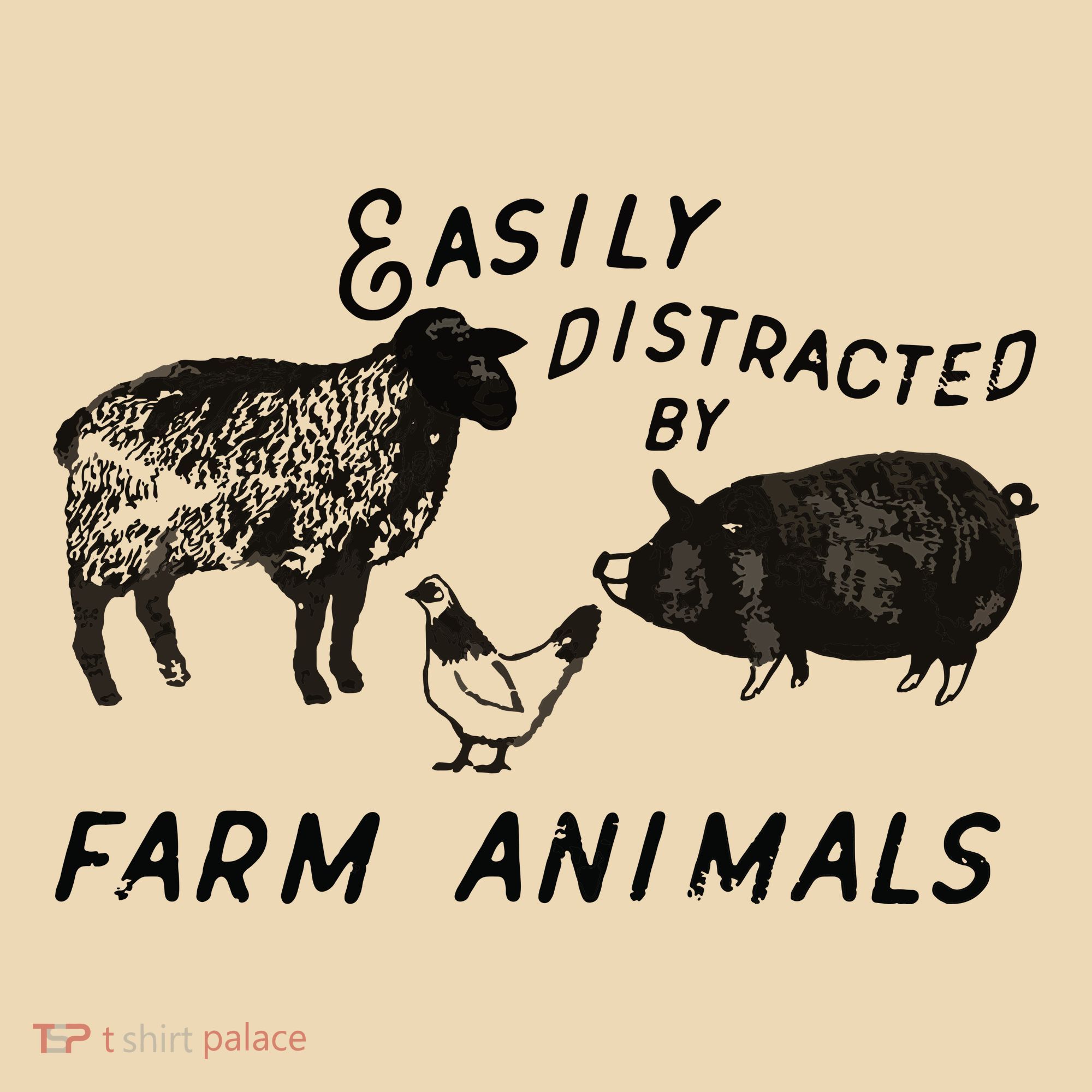 Easily Distracted By Farm Animals Tote Bag