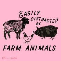 Easily Distracted By Farm Animals Coaster thumb 2
