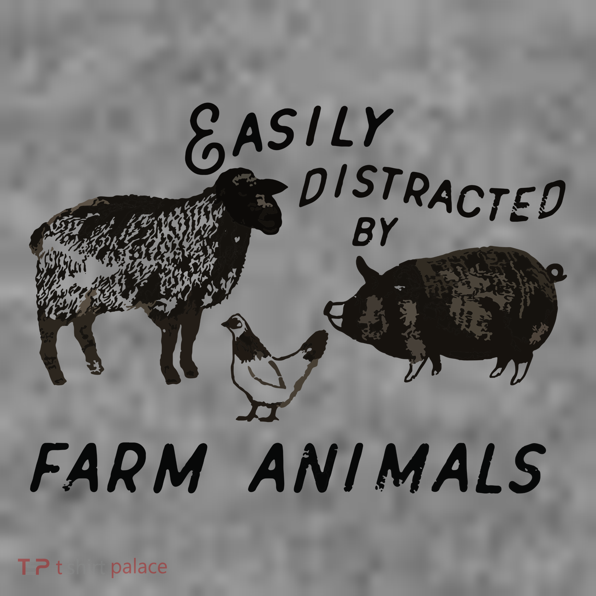 Easily Distracted By Farm Animals Toddler Hoodie