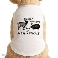 Easily Distracted By Farm Animals Doggie Tank thumb 0