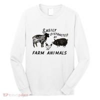 Easily Distracted By Farm Animals Long Sleeve Shirt thumb 0