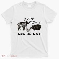 Easily Distracted By Farm Animals T-Shirt thumb 0