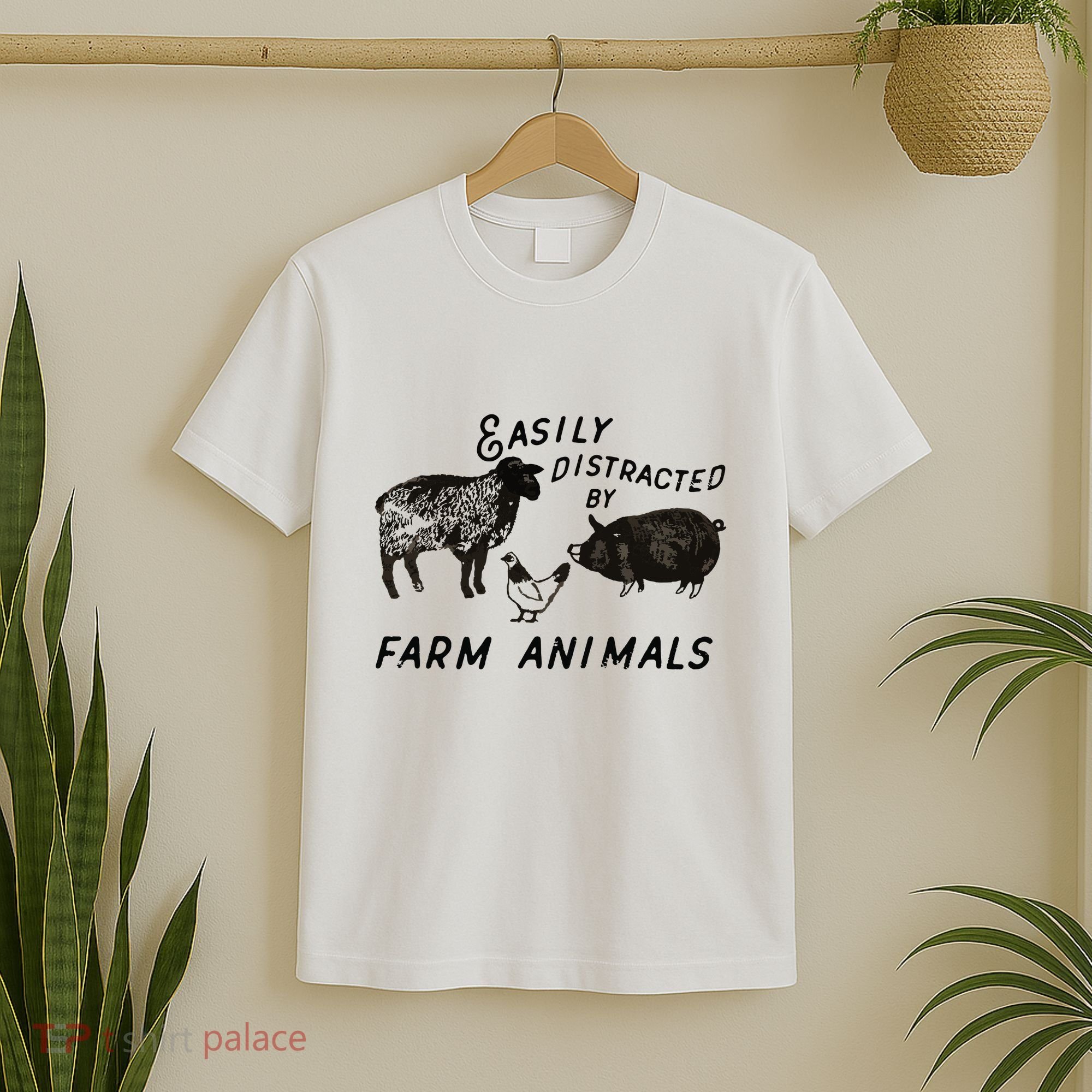 Easily Distracted By Farm Animals T-Shirt