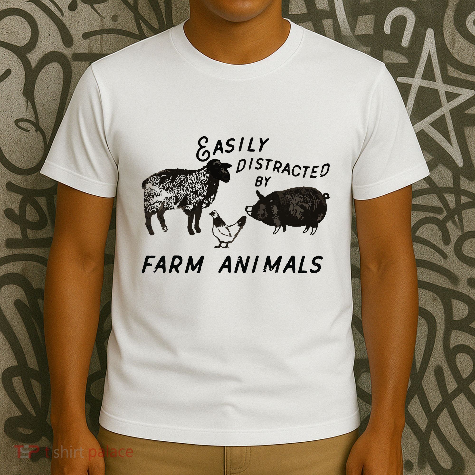 Easily Distracted By Farm Animals T-Shirt