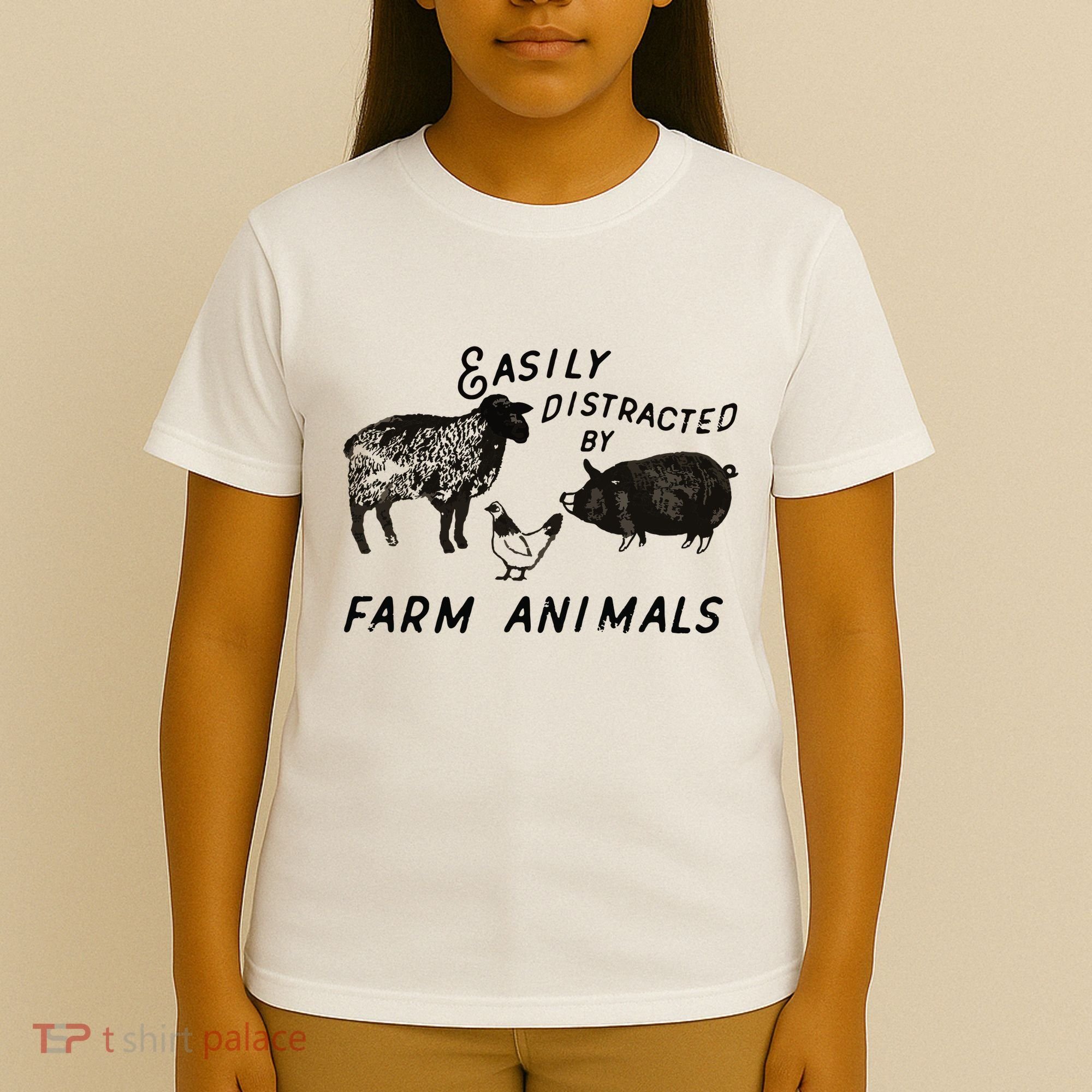Easily Distracted By Farm Animals T-Shirt