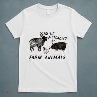 Easily Distracted By Farm Animals T-Shirt thumb 5