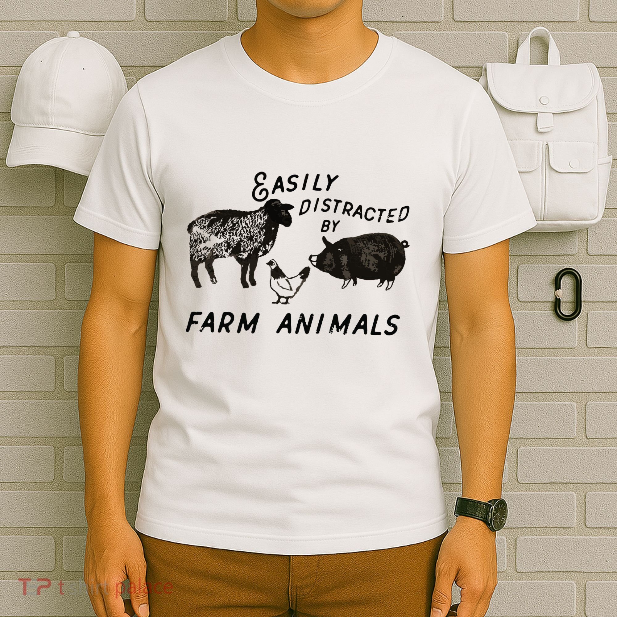 Easily Distracted By Farm Animals T-Shirt