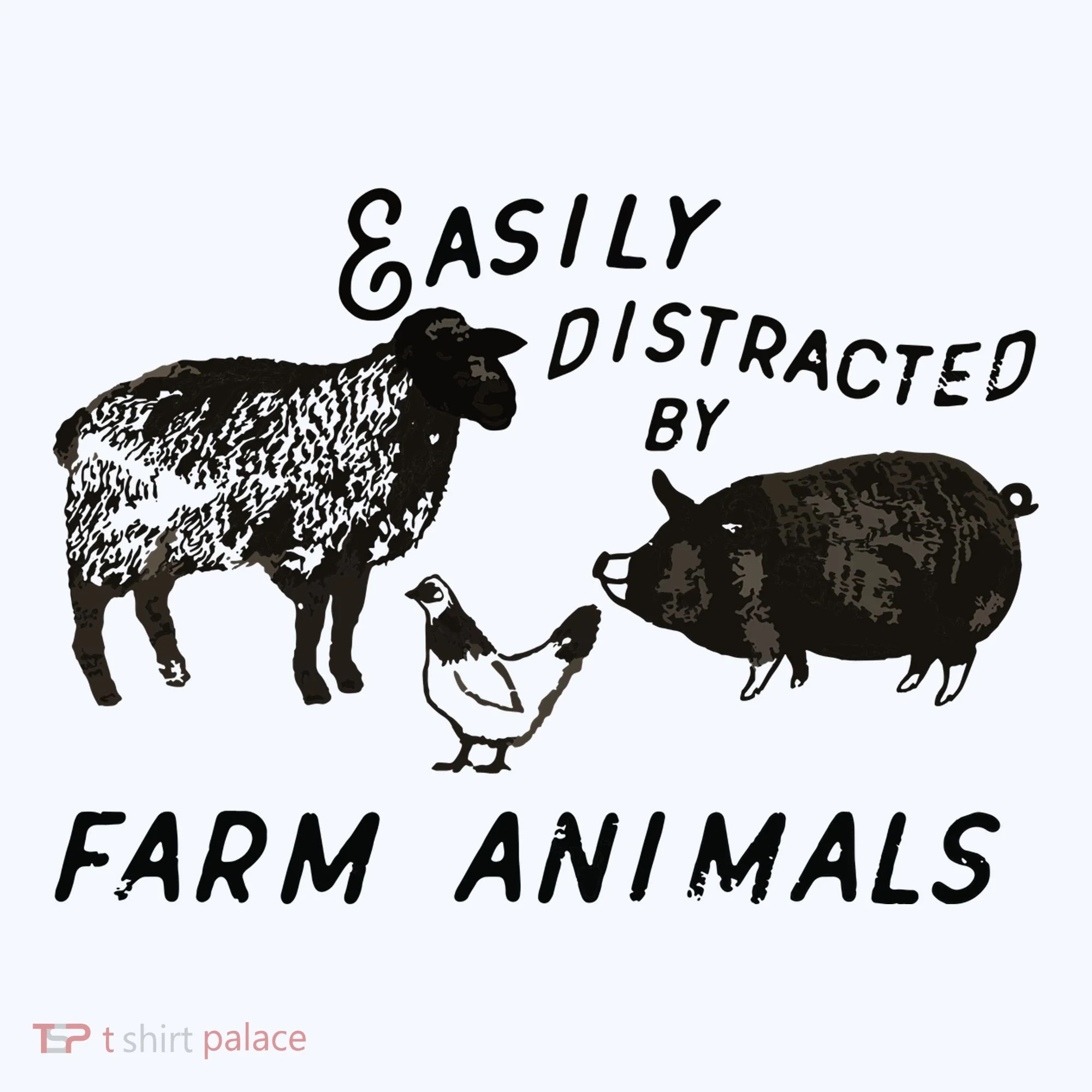 Easily Distracted By Farm Animals Button