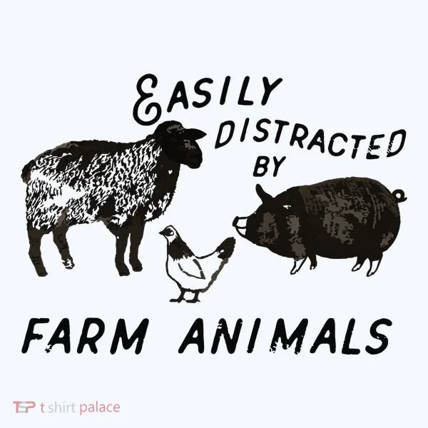 Easily Distracted By Farm Animals Bucket Hat
