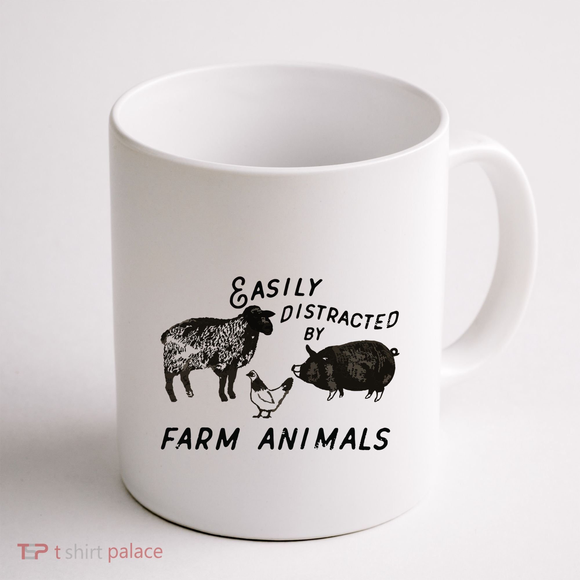 Easily Distracted By Farm Animals Coffee Mug