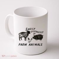 Easily Distracted By Farm Animals Coffee Mug thumb 0
