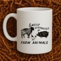 Easily Distracted By Farm Animals Coffee Mug thumb 2