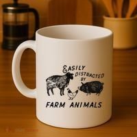 Easily Distracted By Farm Animals Coffee Mug thumb 4