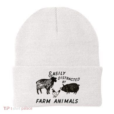 Easily Distracted By Farm Animals Beanie