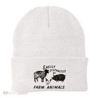 Easily Distracted By Farm Animals Beanie thumb 0