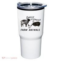 Easily Distracted By Farm Animals Tumbler thumb 0
