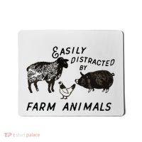 Easily Distracted By Farm Animals Mousepad thumb 0