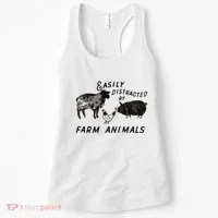 Easily Distracted By Farm Animals Women's Tank Top thumb 0
