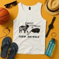 Easily Distracted By Farm Animals Tank Top thumb 4