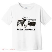 Easily Distracted By Farm Animals Toddler T-Shirt thumb 0