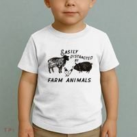 Easily Distracted By Farm Animals Toddler T-Shirt thumb 2