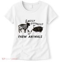 Easily Distracted By Farm Animals Women's T-Shirt thumb 0