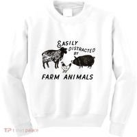 Easily Distracted By Farm Animals Kids Sweatshirt thumb 0