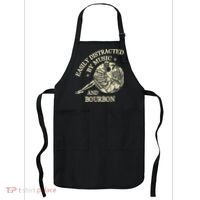 Easily Distracted By Music And Bourbon Skeleton Apron thumb 0
