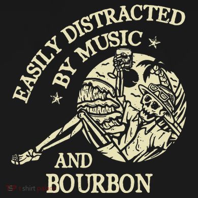 Easily Distracted By Music And Bourbon Skeleton City Backpack
