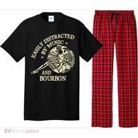 Easily Distracted By Music And Bourbon Skeleton Pajama Set thumb 0