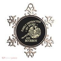 Easily Distracted By Music And Bourbon Skeleton Ornament thumb 0
