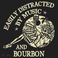 Easily Distracted By Music And Bourbon Skeleton Hat thumb 2