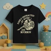 Easily Distracted By Music And Bourbon Skeleton Toddler T-Shirt thumb 3
