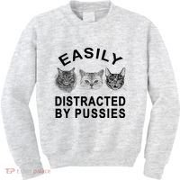 EASILY DISTRACTED BY PUSSIES Kids Sweatshirt thumb 0