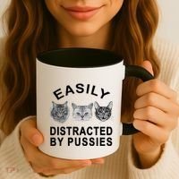 EASILY DISTRACTED BY PUSSIES Coffee Mug thumb 3