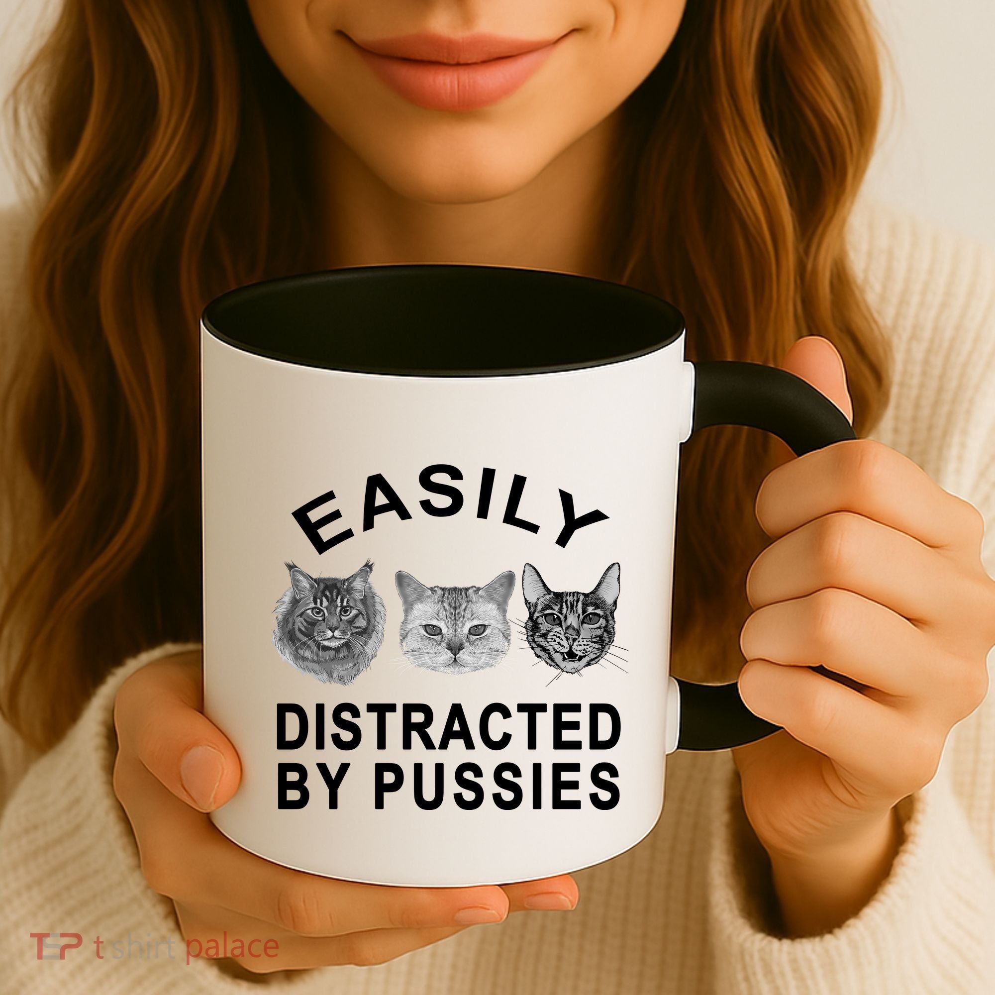 EASILY DISTRACTED BY PUSSIES Coffee Mug