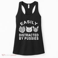 EASILY DISTRACTED BY PUSSIES Women's Tank Top thumb 0