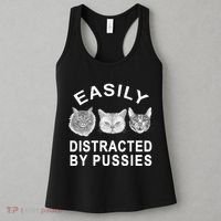 EASILY DISTRACTED BY PUSSIES Women's Tank Top thumb 3