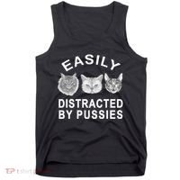 EASILY DISTRACTED BY PUSSIES Tank Top thumb 0