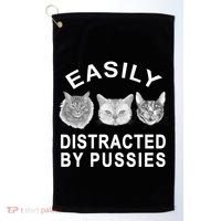 EASILY DISTRACTED BY PUSSIES Golf Towel thumb 0